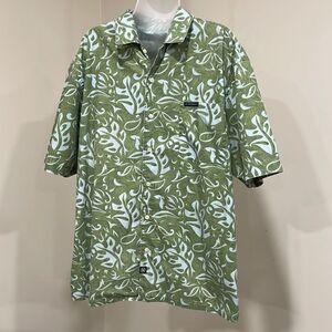 NWOT Nautica Jeans Co. Blue Green Hawaiian Shirt.  Size L large men's